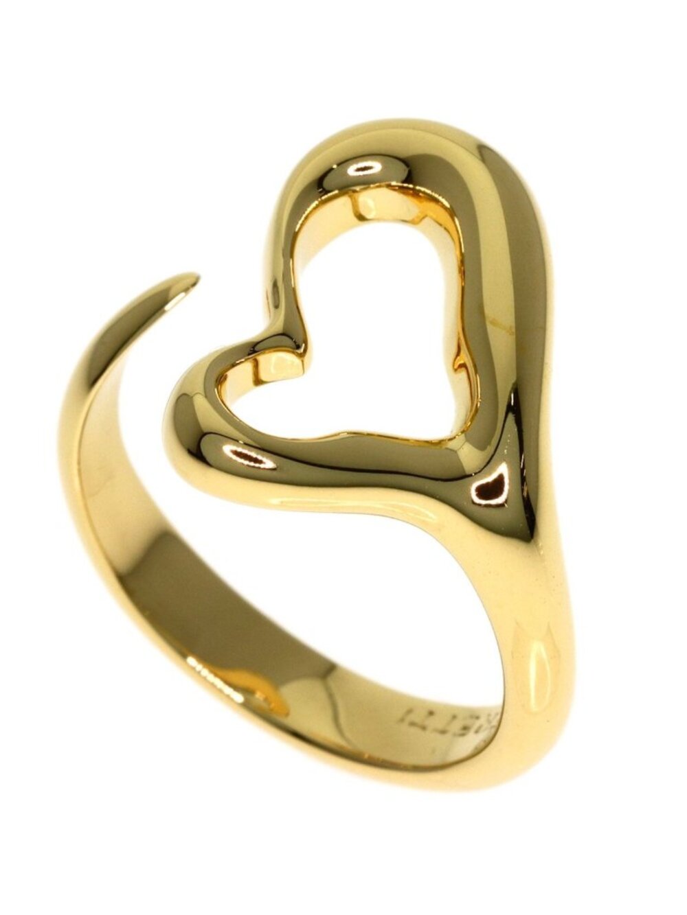 Tiffany & Co Open Heart Ring 18k Yellow Gold